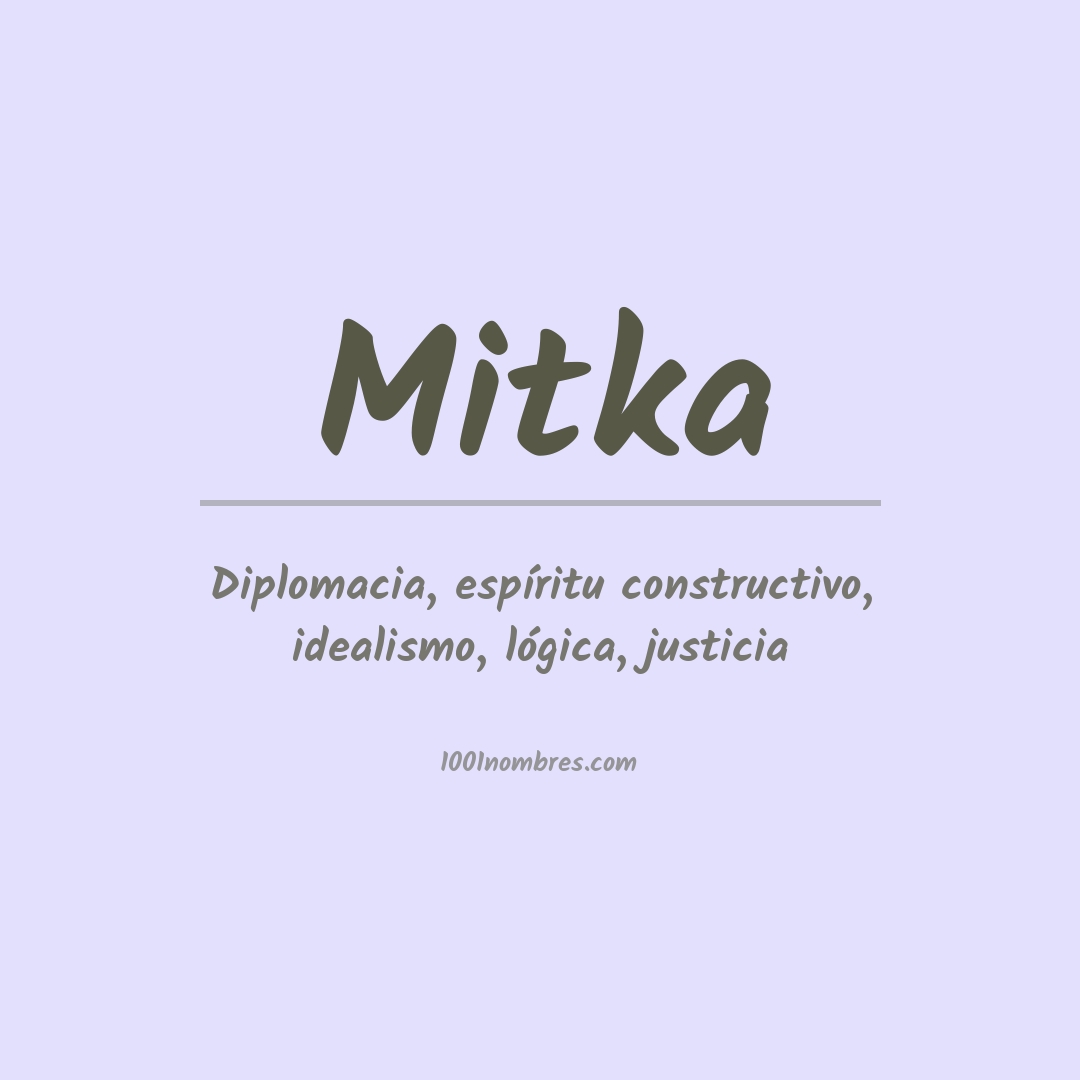 Significado del nombre Mitka
