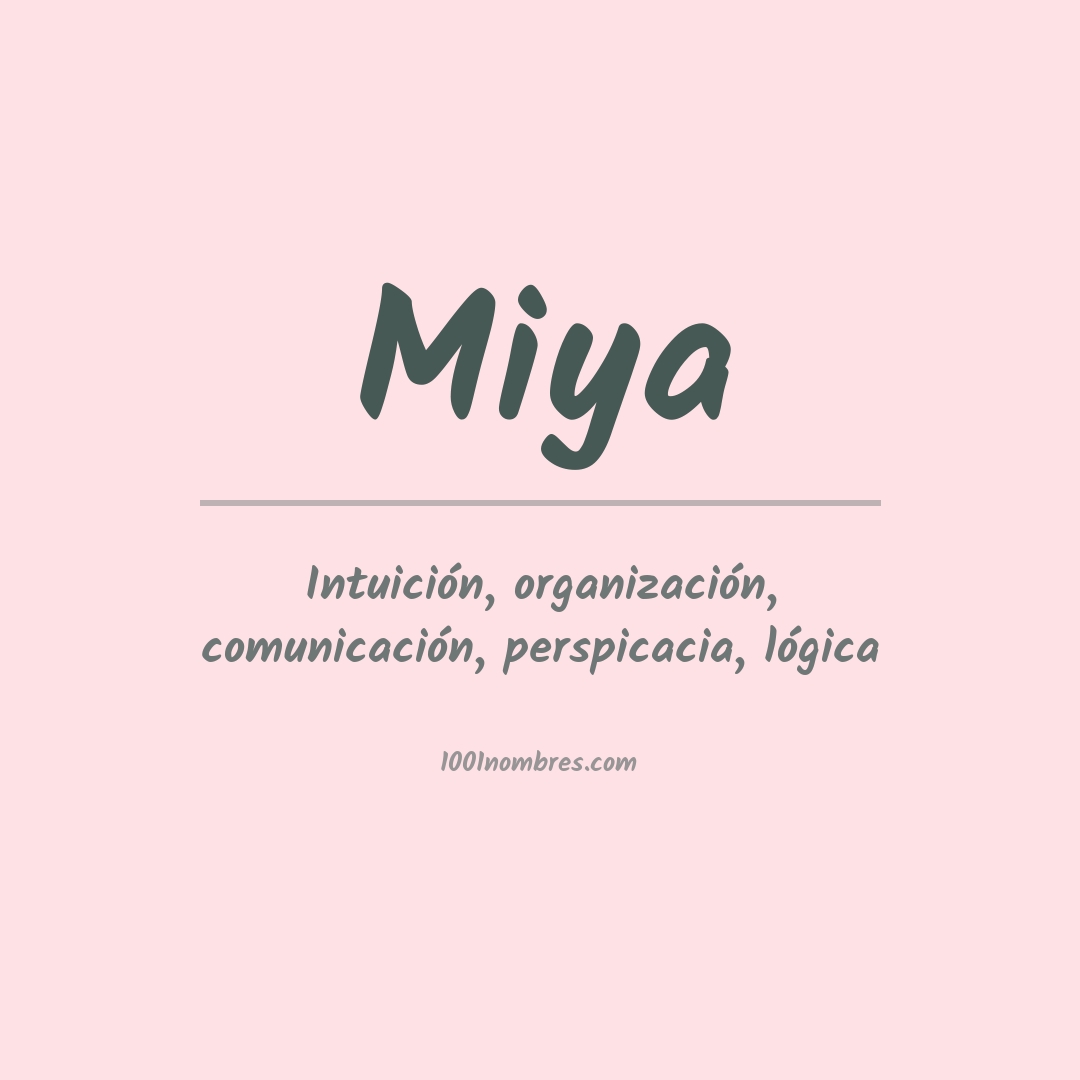Significado del nombre Miya