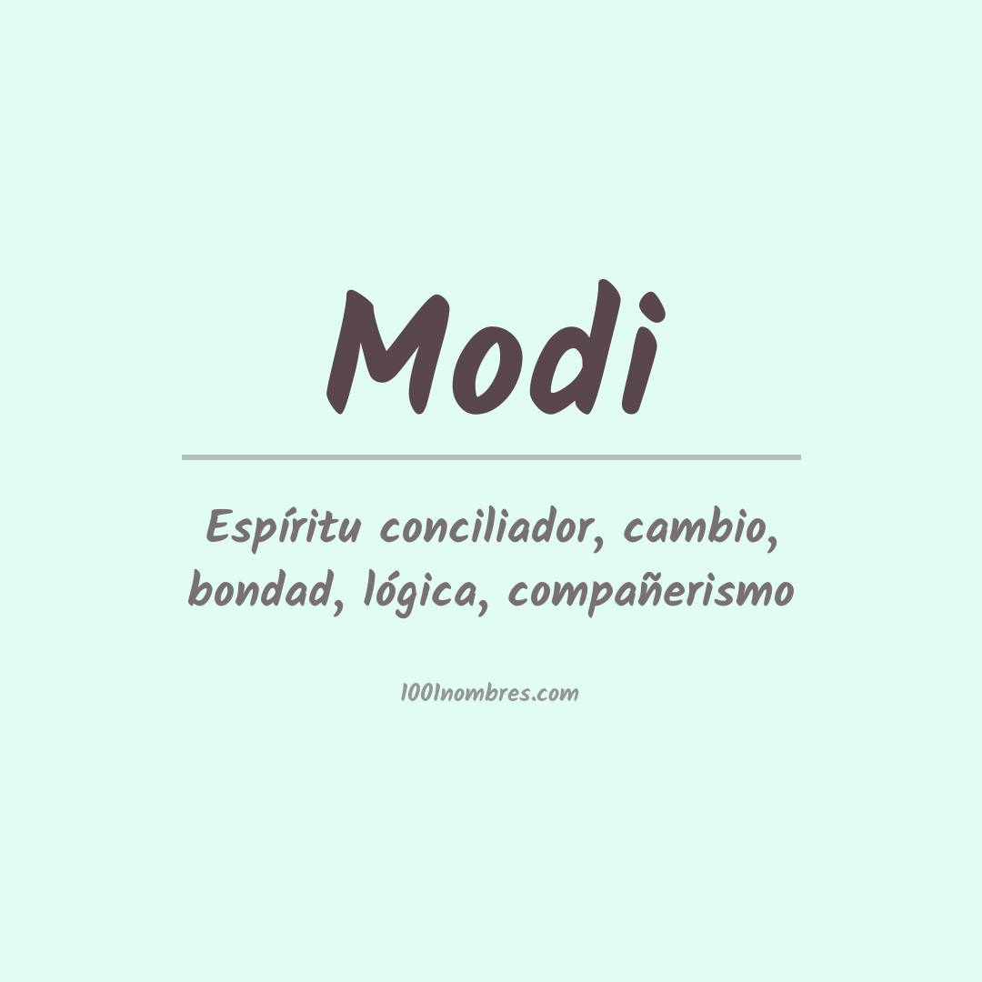 Significado del nombre Modi