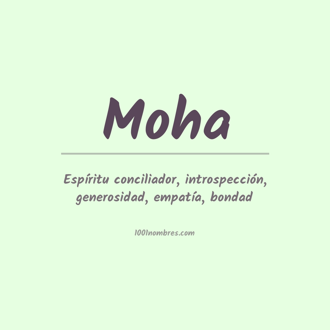 Significado del nombre Moha