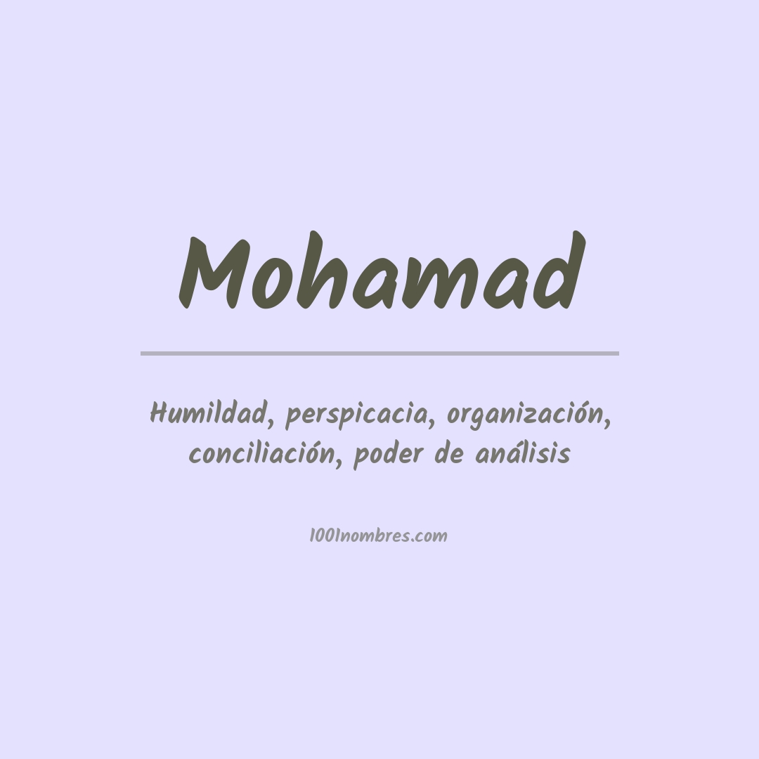 Significado del nombre Mohamad