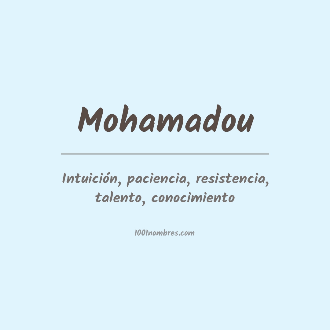 Significado del nombre Mohamadou