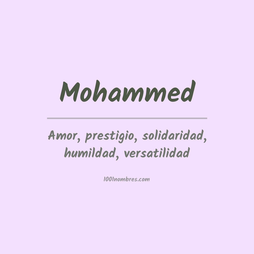 Significado del nombre Mohammed