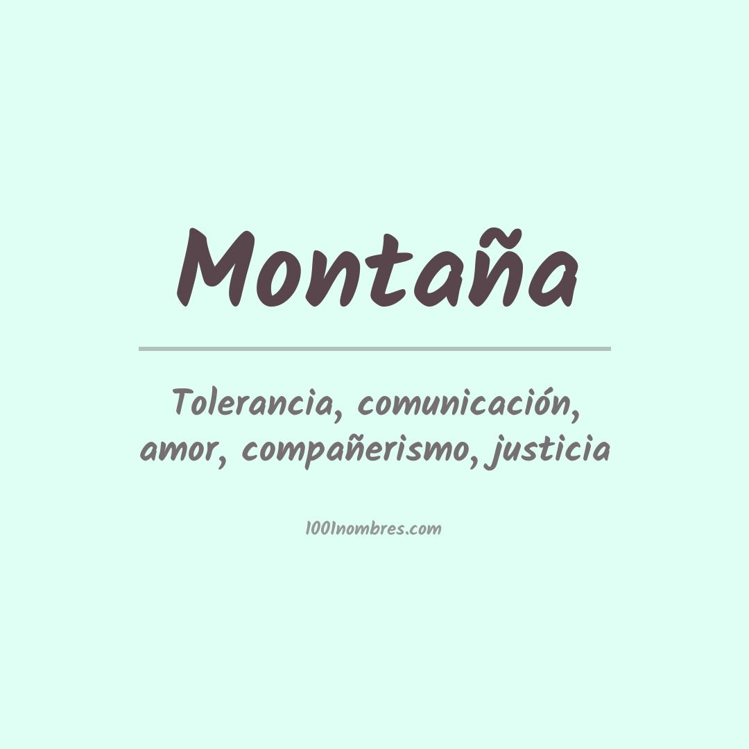 Significado del nombre Montaña