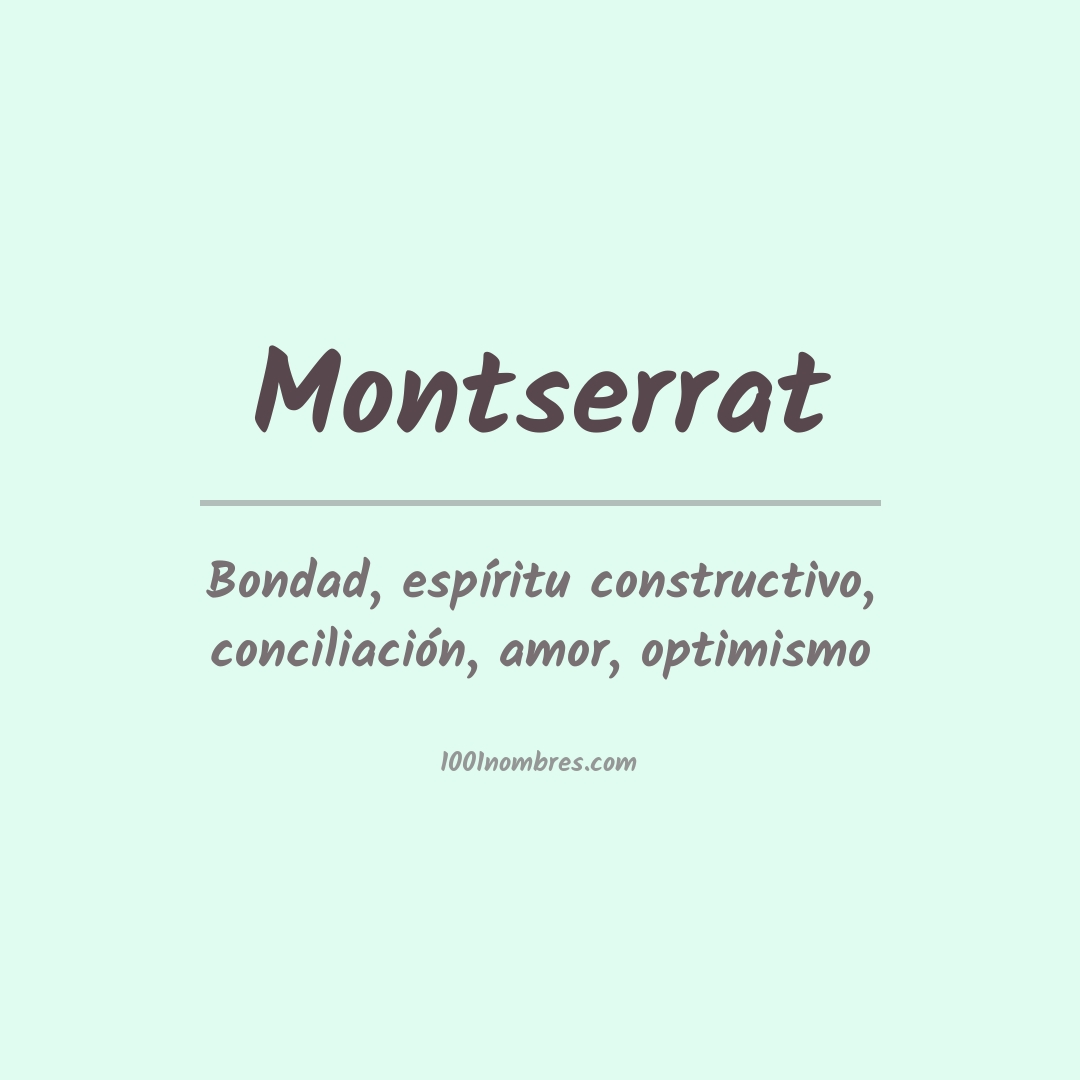 Significado del nombre Montserrat