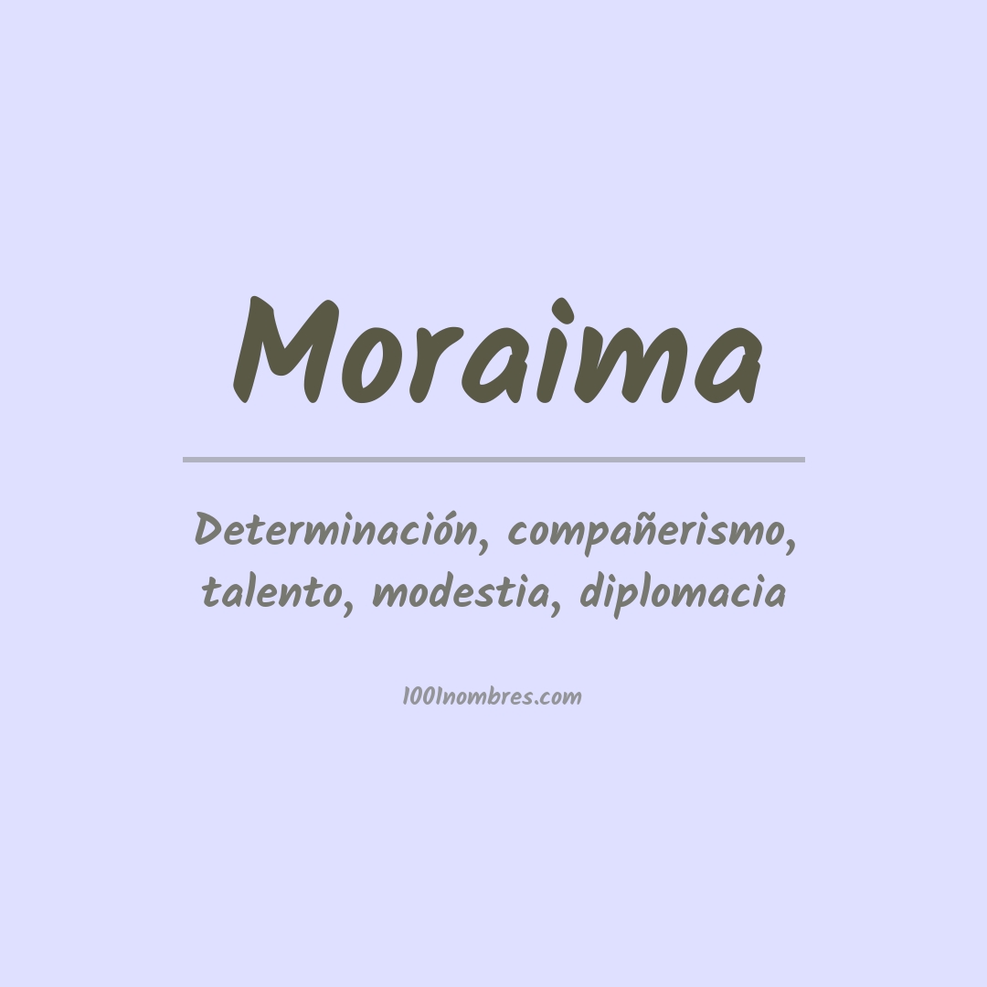Significado del nombre Moraima Significado del nombre Moraima