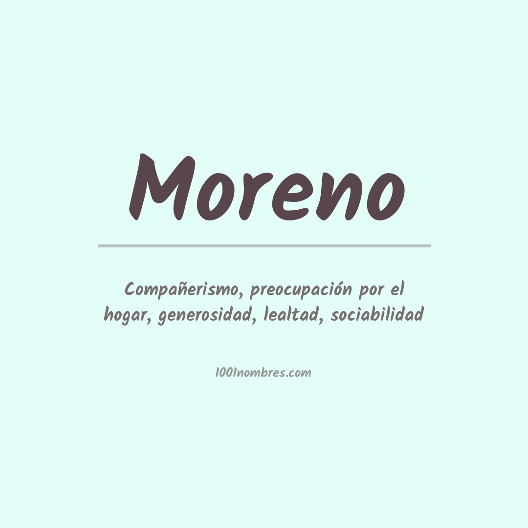 Significado del nombre Moreno