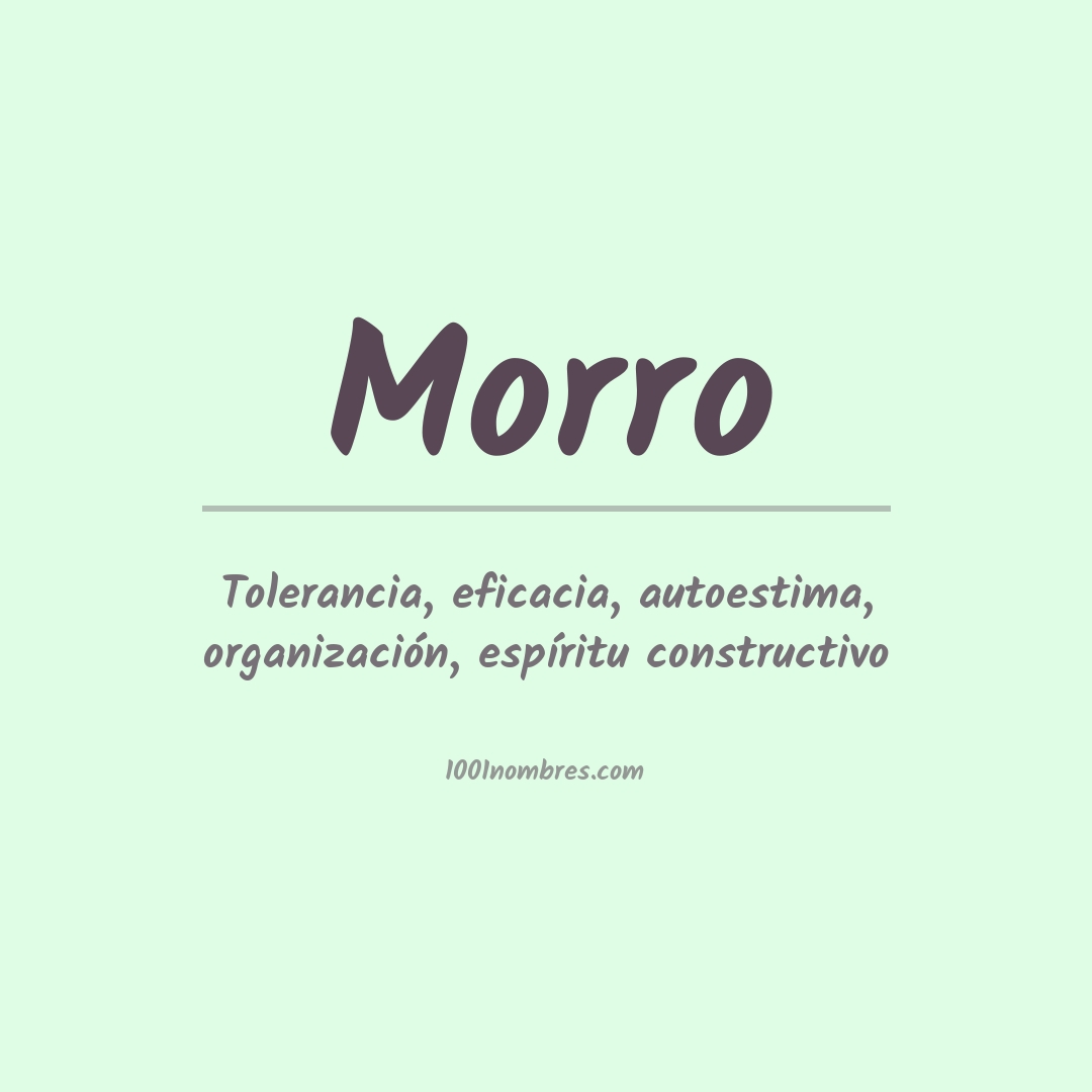 Significado del nombre Morro