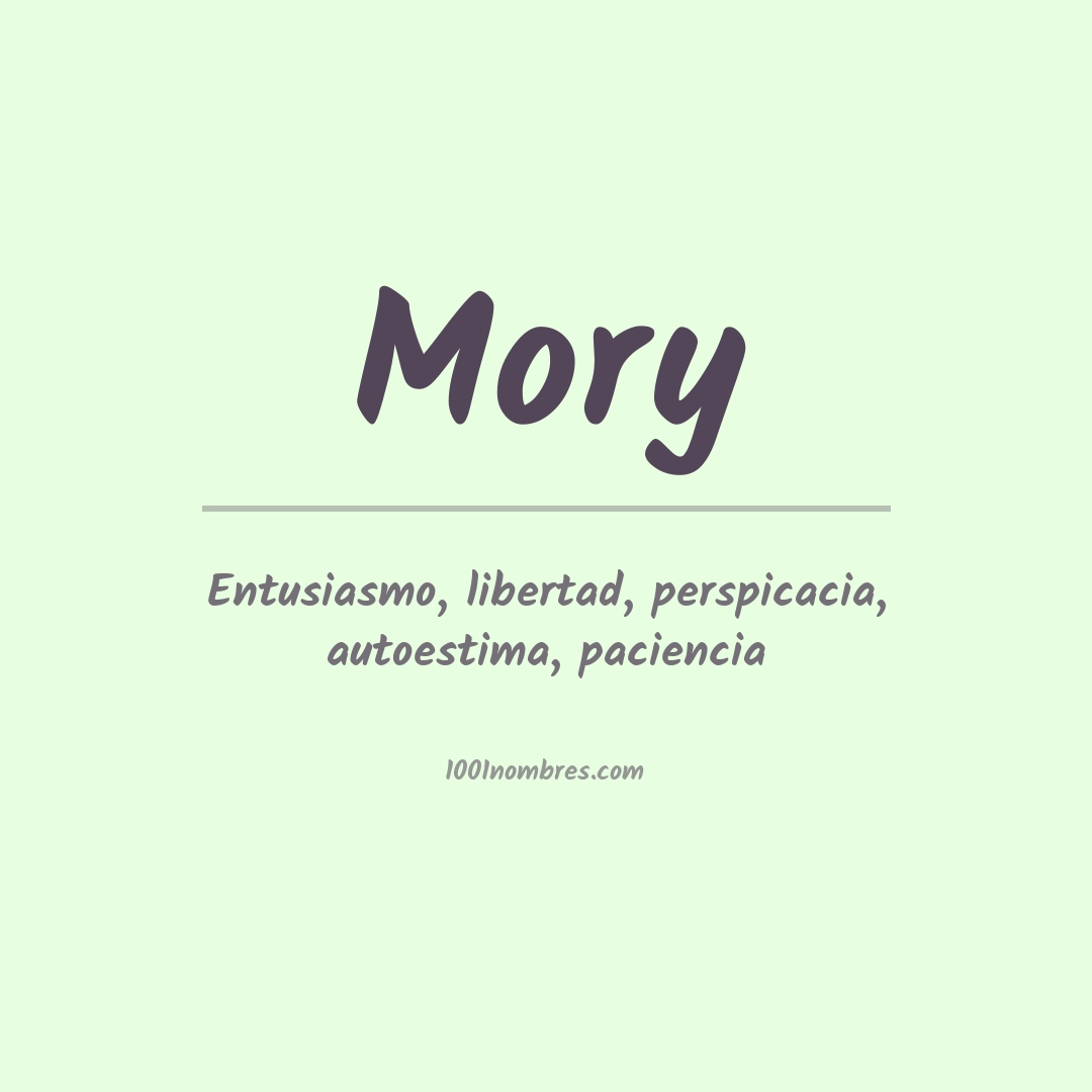 Significado del nombre Mory