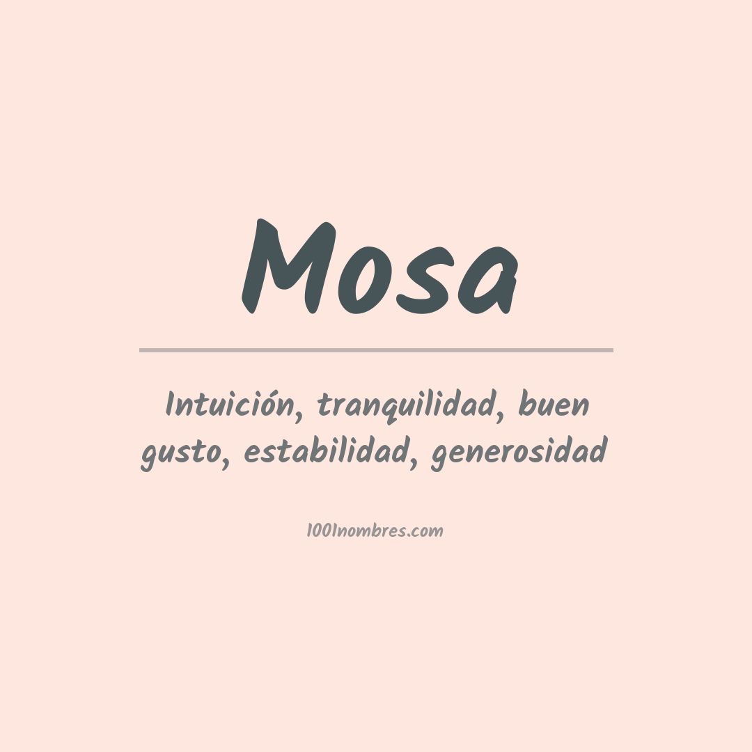 Significado del nombre Mosa