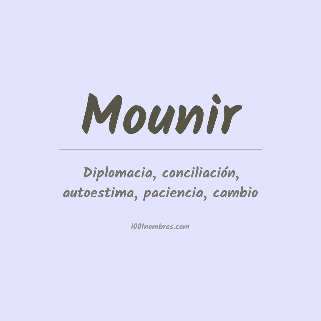 Significado del nombre Mounir