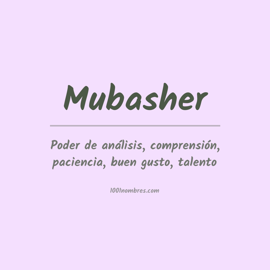 Significado del nombre Mubasher