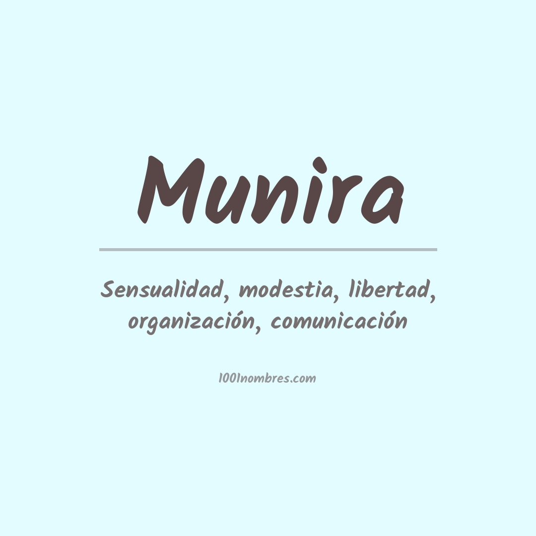 Significado del nombre Munira