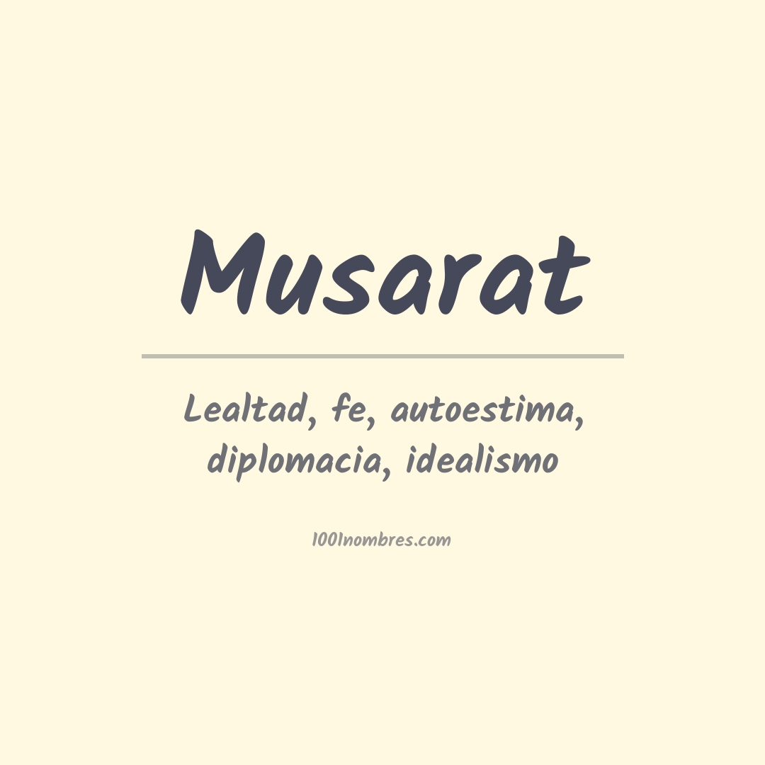 Significado del nombre Musarat