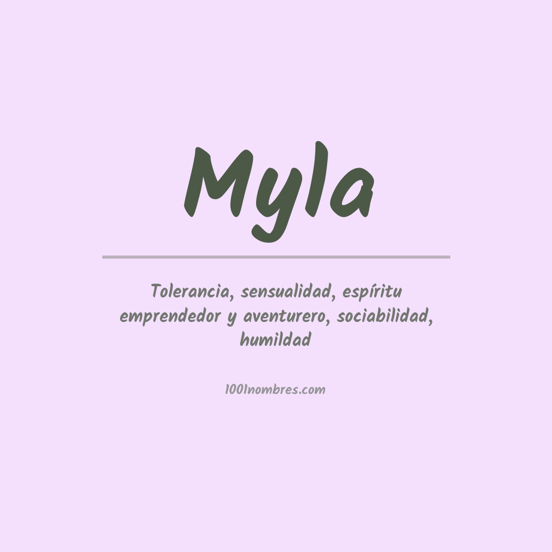 Significado del nombre Myla