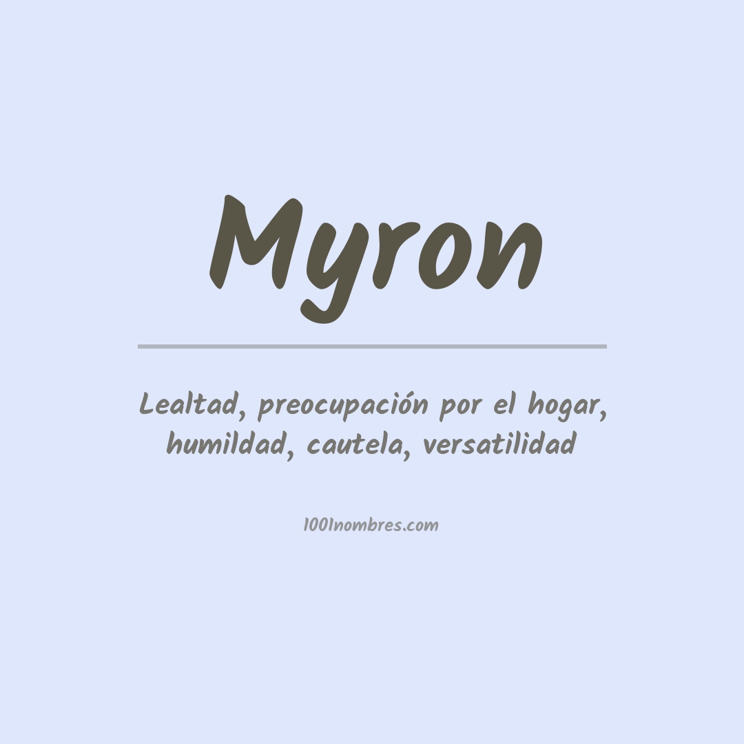 Significado del nombre Myron