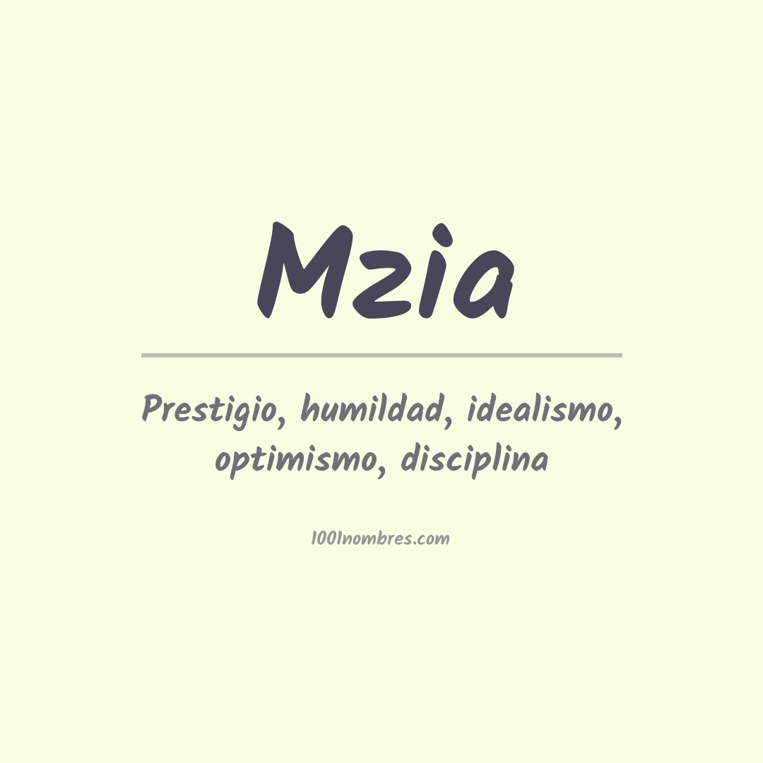 Significado del nombre Mzia Significado del nombre Mzia