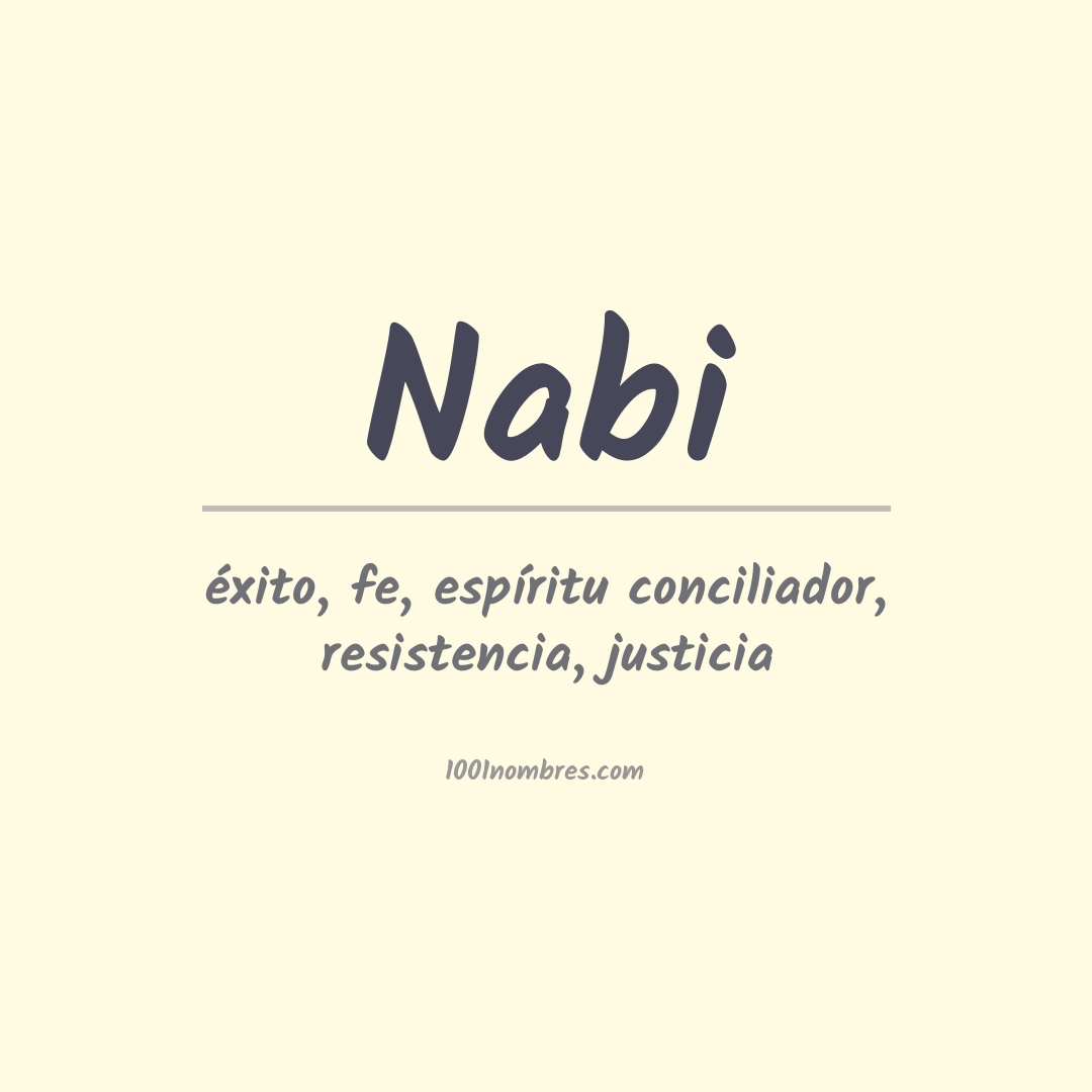 Significado del nombre Nabi