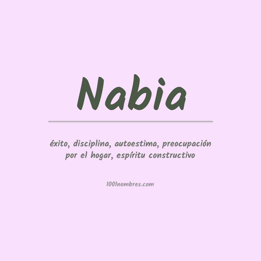 Significado del nombre Nabia