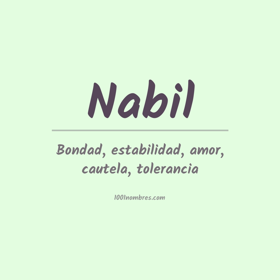 Significado del nombre Nabil