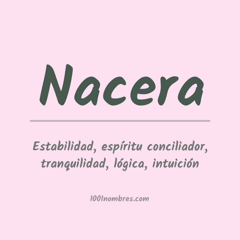 Significado del nombre Nacera Significado del nombre Nacera