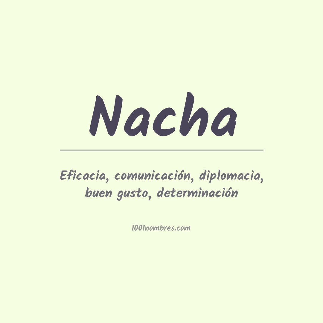 Significado del nombre Nacha