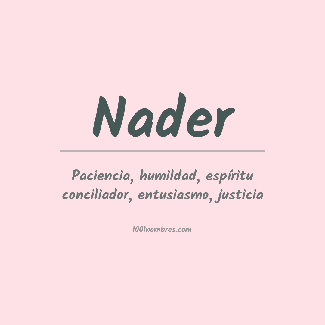 Significado del nombre Nader