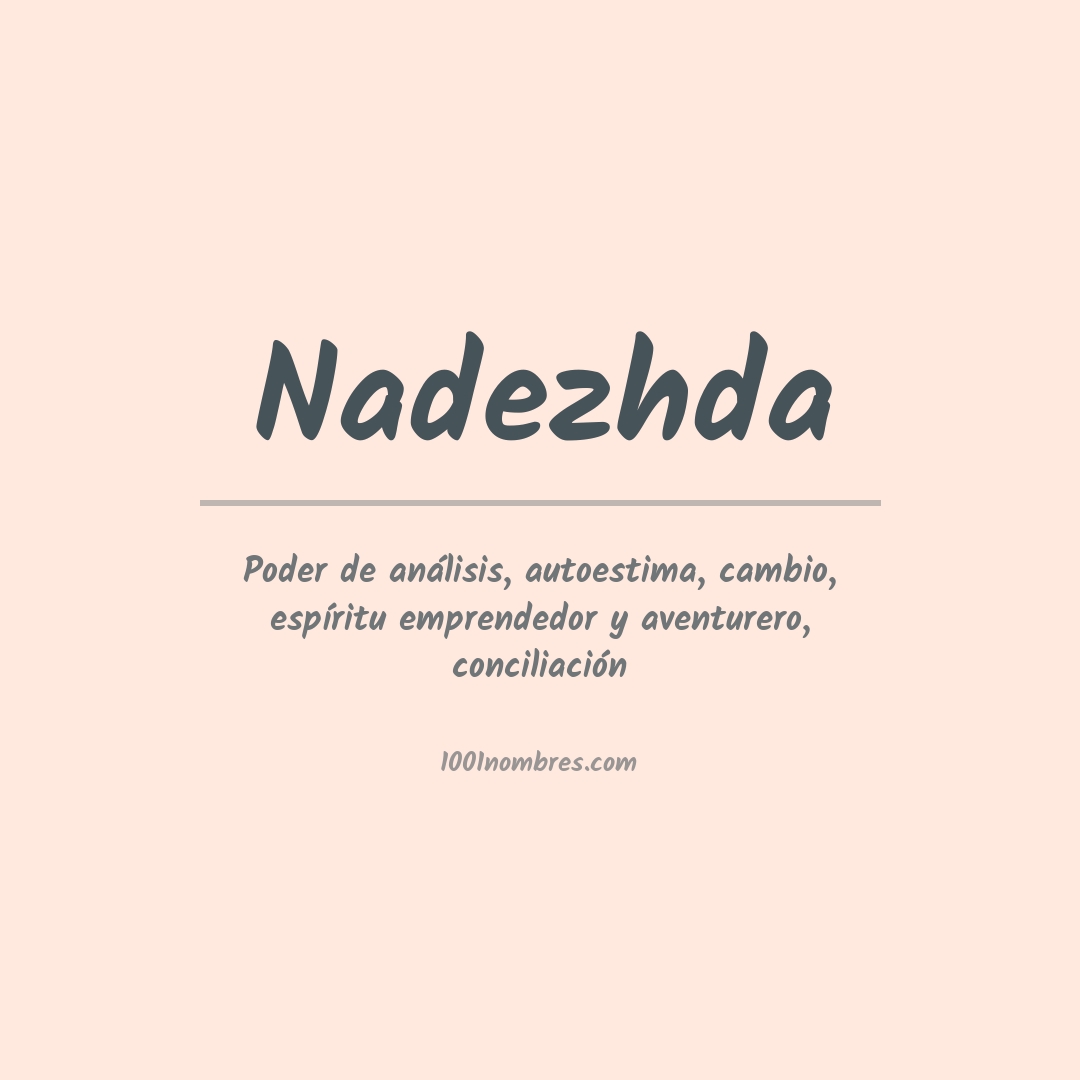 Significado del nombre Nadezhda