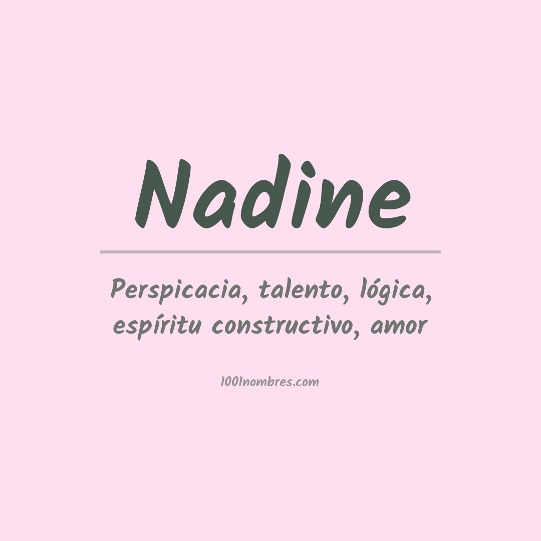 Significado del nombre Nadine