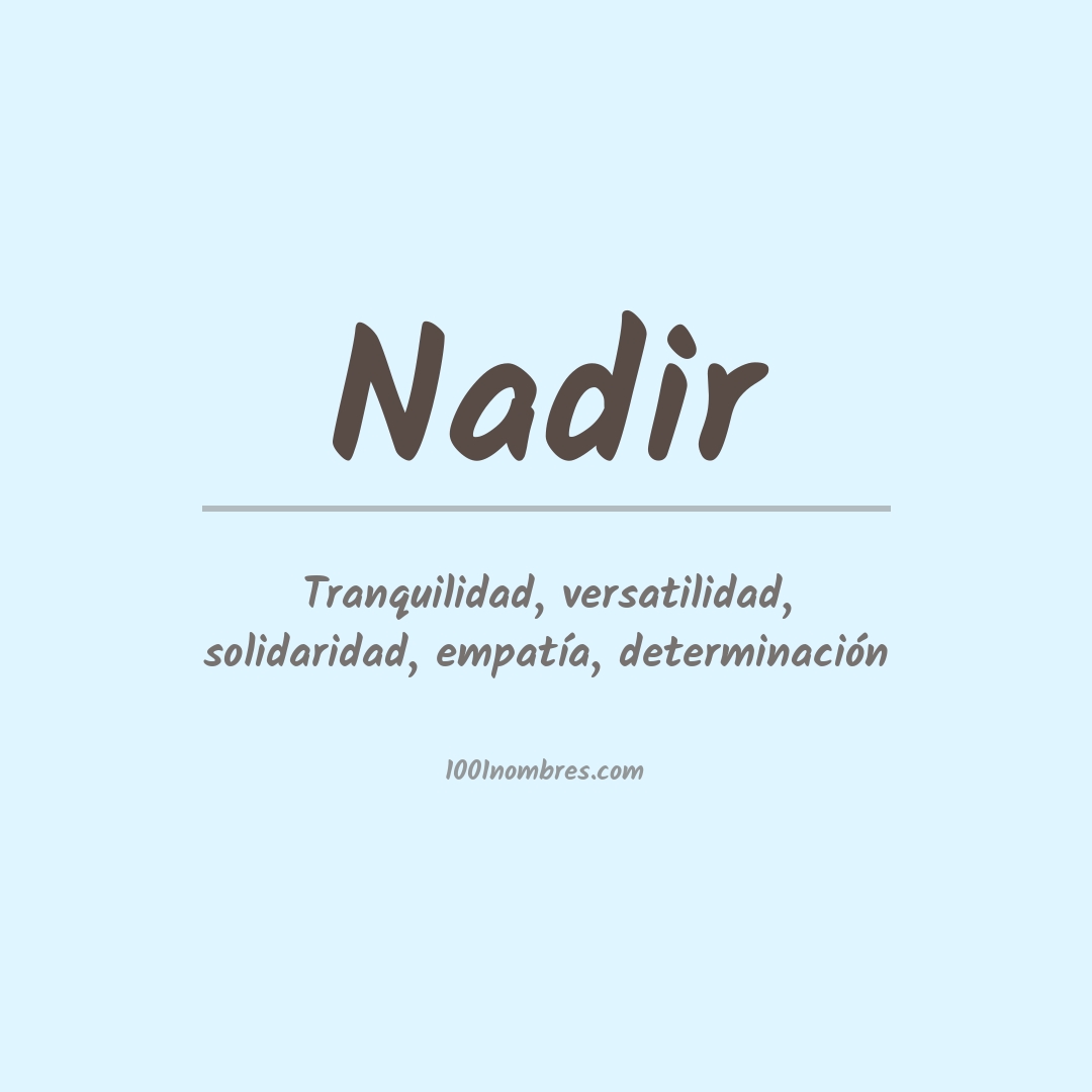 Significado del nombre Nadir