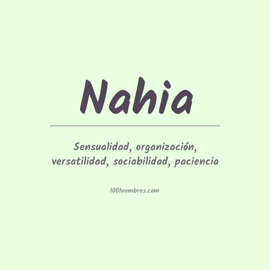 Significado del nombre Nahia