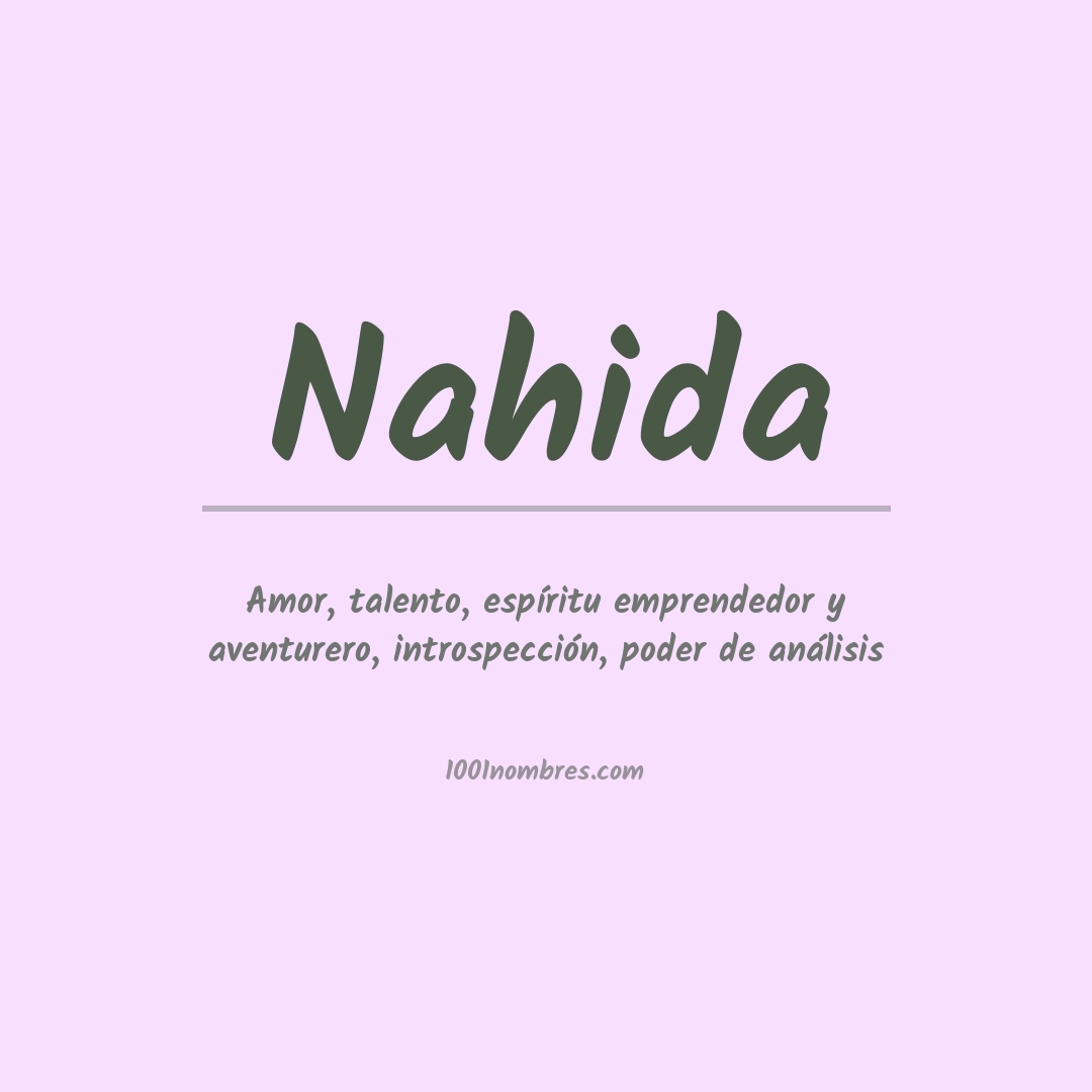 Significado del nombre Nahida