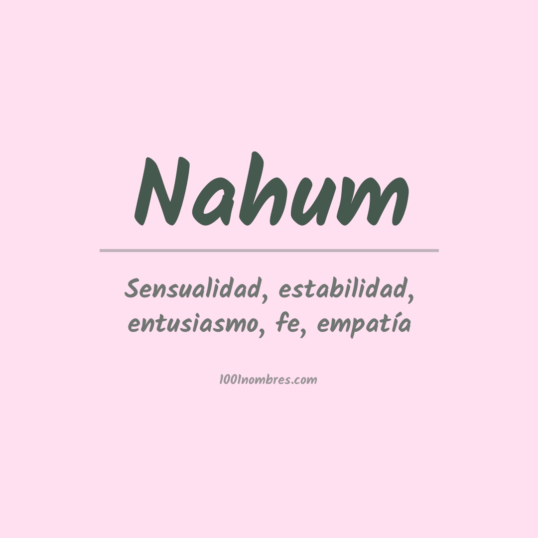 Significado del nombre Nahum