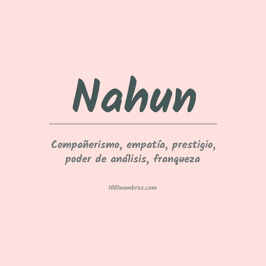 Significado del nombre Nahun