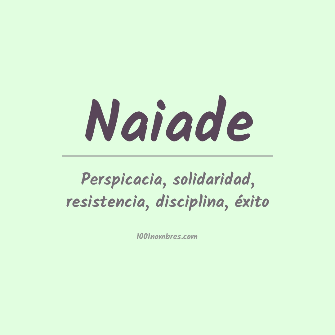 Significado del nombre Naiade