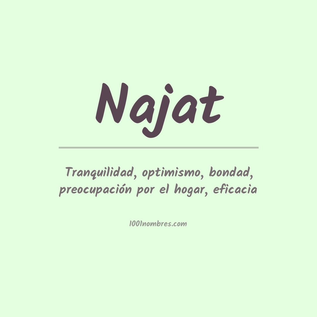 Significado del nombre Najat