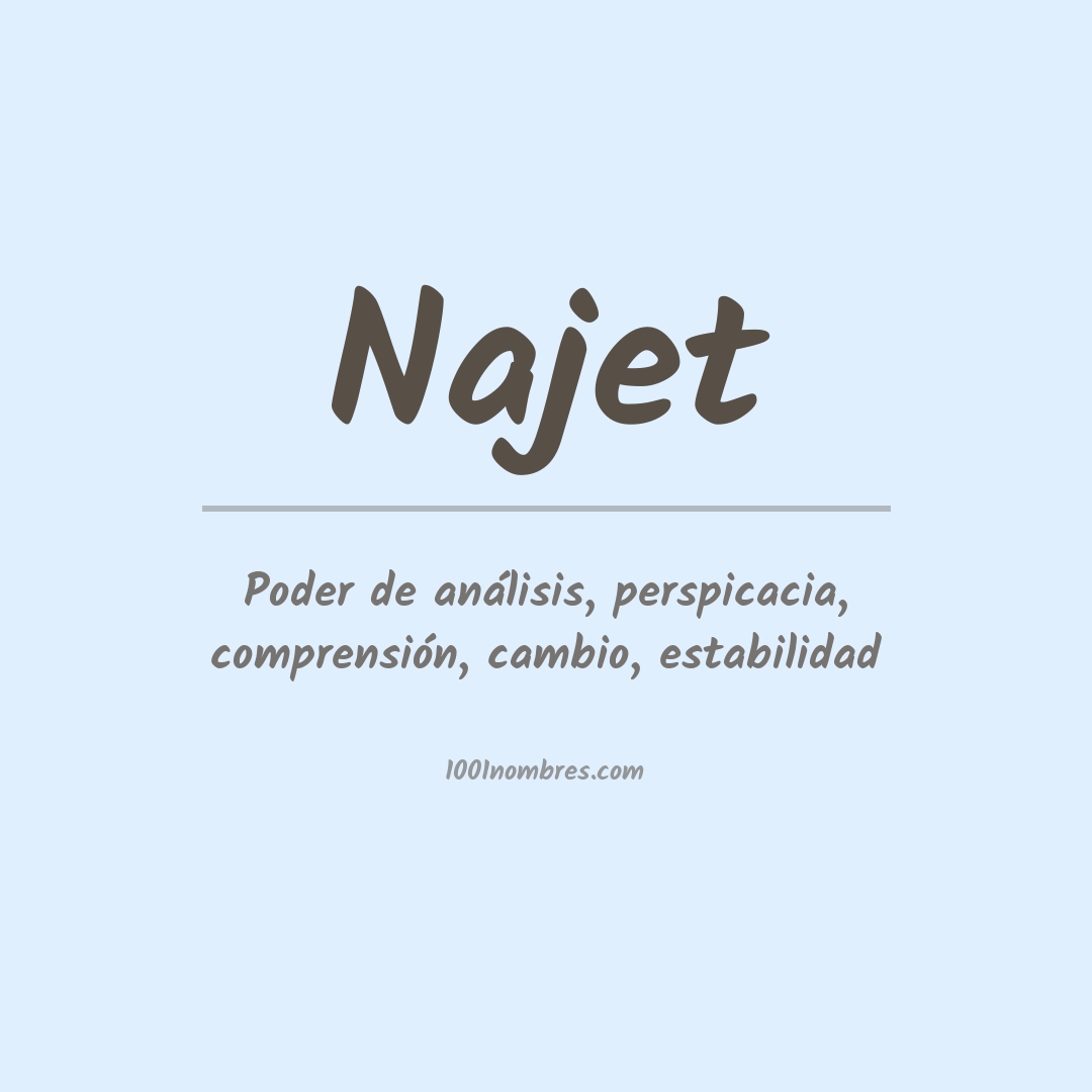 Significado del nombre Najet