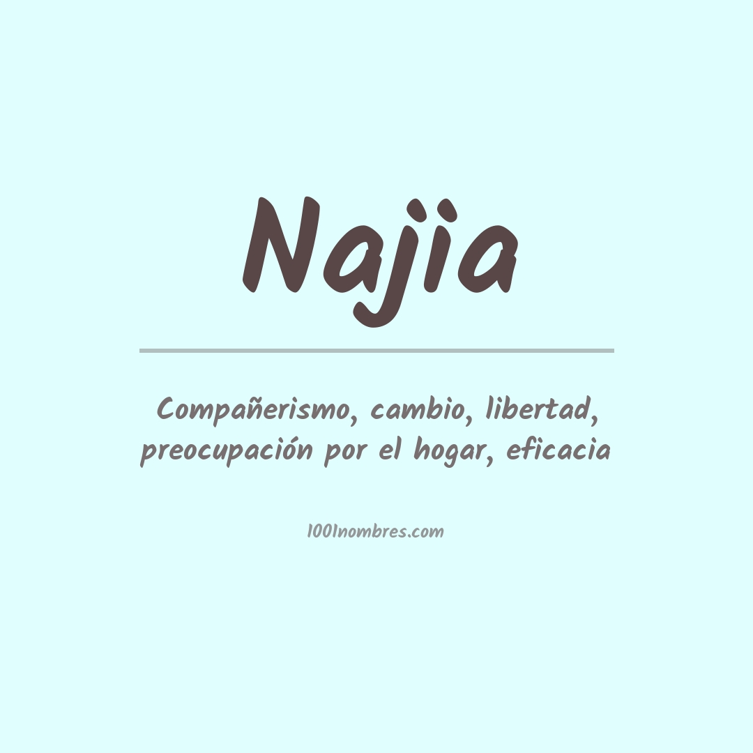 Significado del nombre Najia