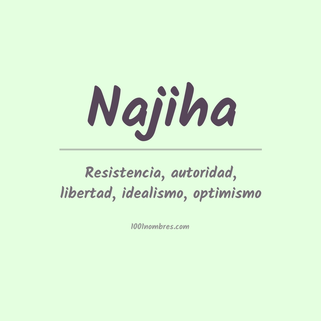 Significado del nombre Najiha Significado del nombre Najiha