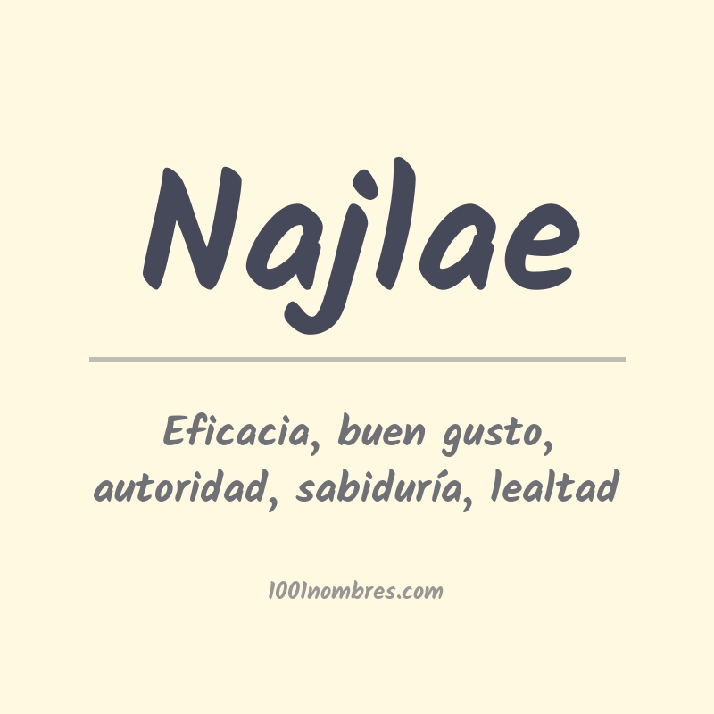 Significado del nombre Najlae Significado del nombre Najlae