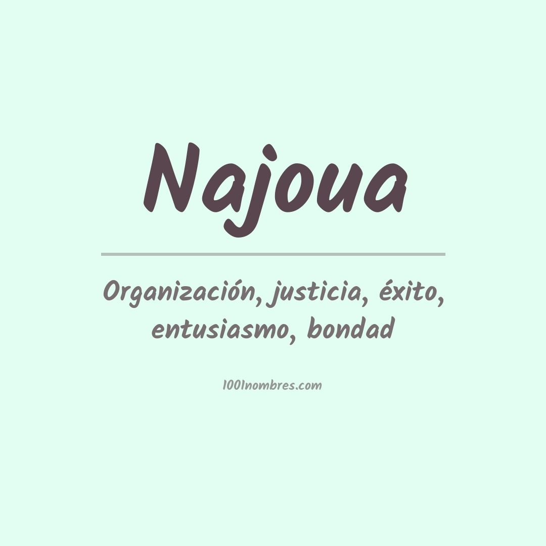 Significado del nombre Najoua Significado del nombre Najoua