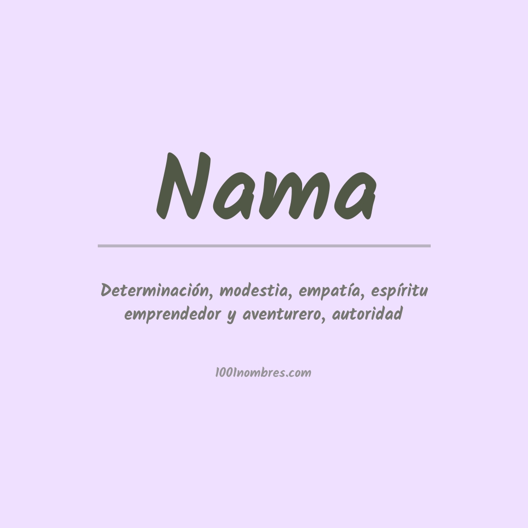 Significado del nombre Nama
