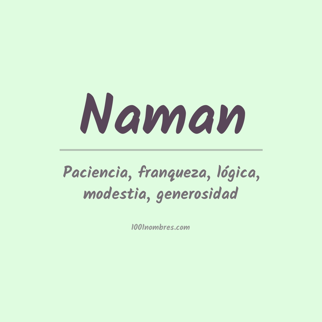 Significado del nombre Naman