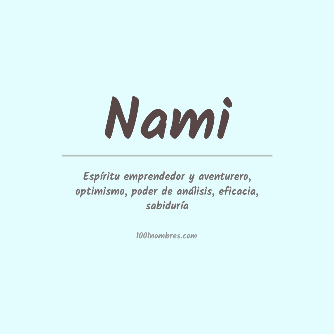 Significado del nombre Nami