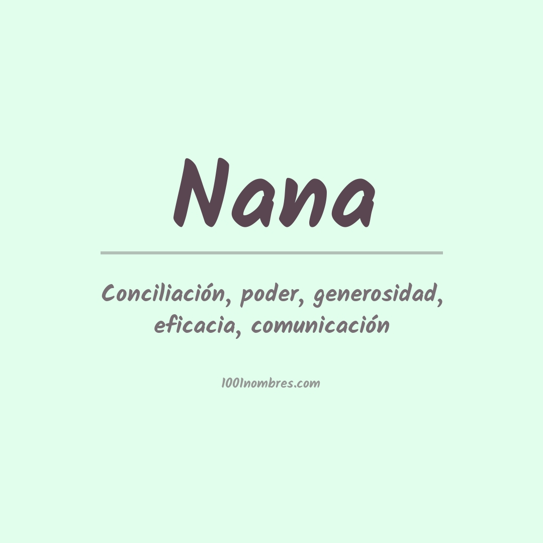 Significado del nombre Nana