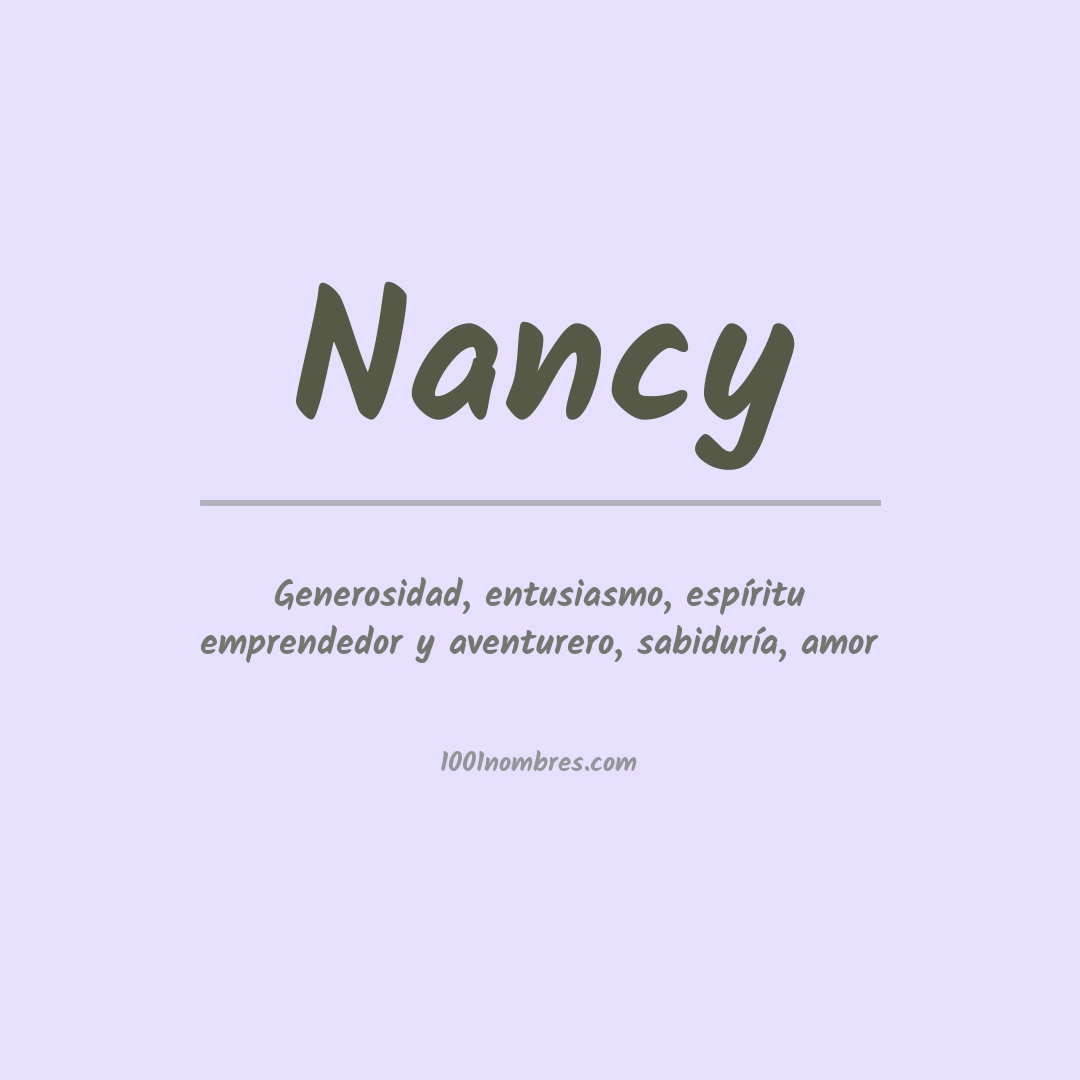 Significado del nombre Nancy