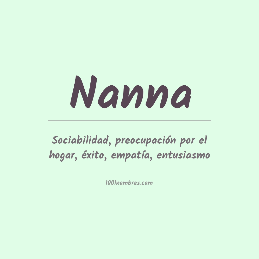 Significado del nombre Nanna