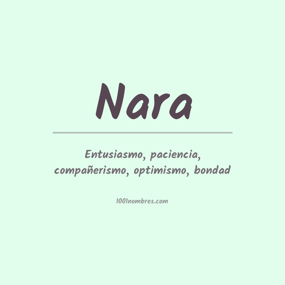 Significado del nombre Nara