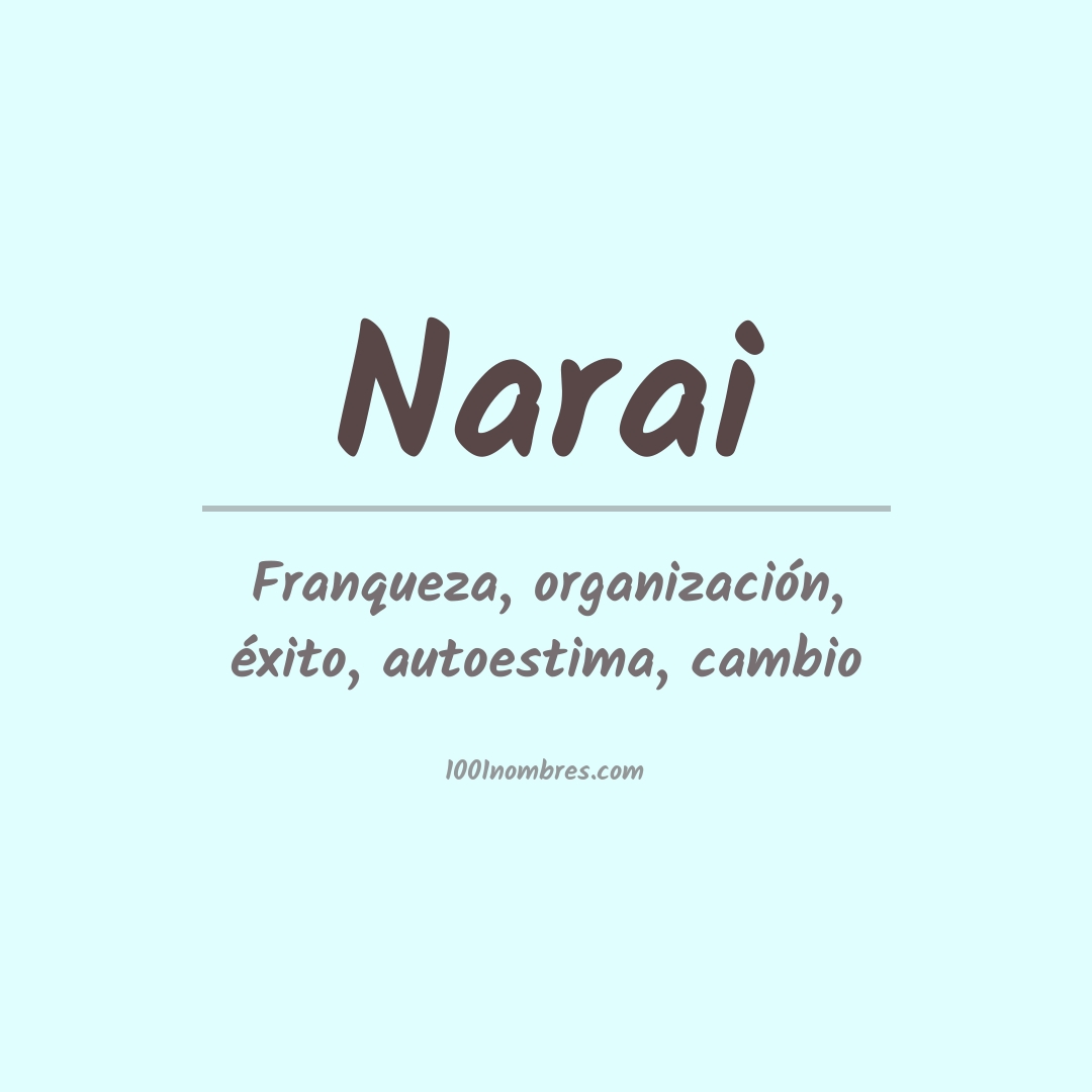 Significado del nombre Narai