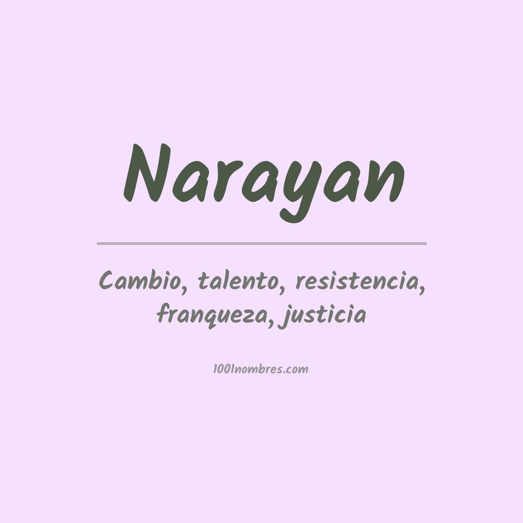 Significado del nombre Narayan